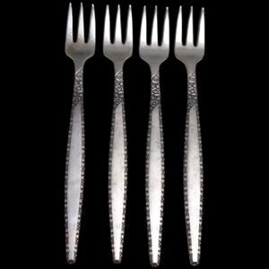 Lot 4 Vintage Orleans Silver - ORL8 - Stainless Japan - Cocktail/Seafood Fork